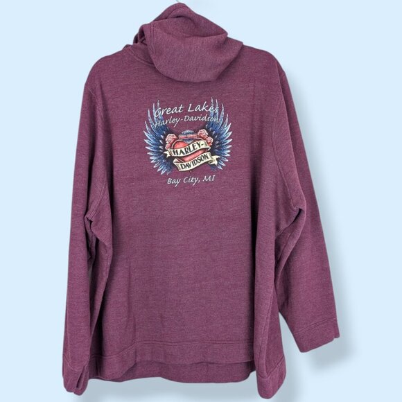 Harley Davidson Pink/Purple Hoodie - Picture 3 of 5